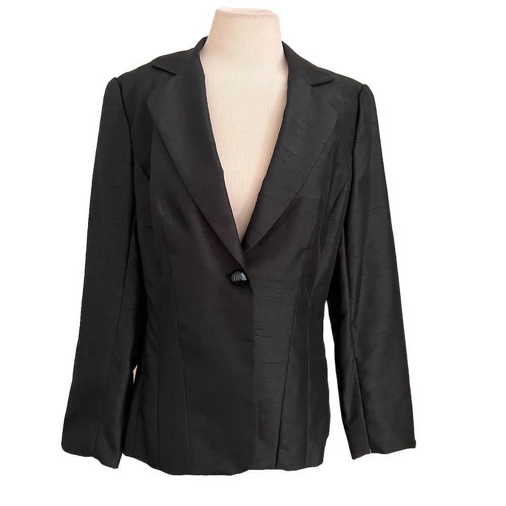 NWT Andre Oliver blazer Sz 10  jacket Black‎ Long  sleeve Business